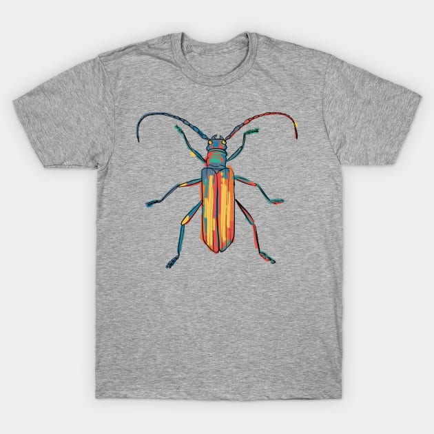 Multicolor longhorn beetle T-Shirt by kobyakov